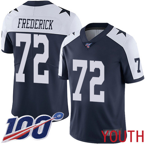 Youth Dallas Cowboys Limited Navy Blue Travis Frederick Alternate #72 100th Season Vapor Untouchable Throwback NFL Jersey->women nfl jersey->Women Jersey